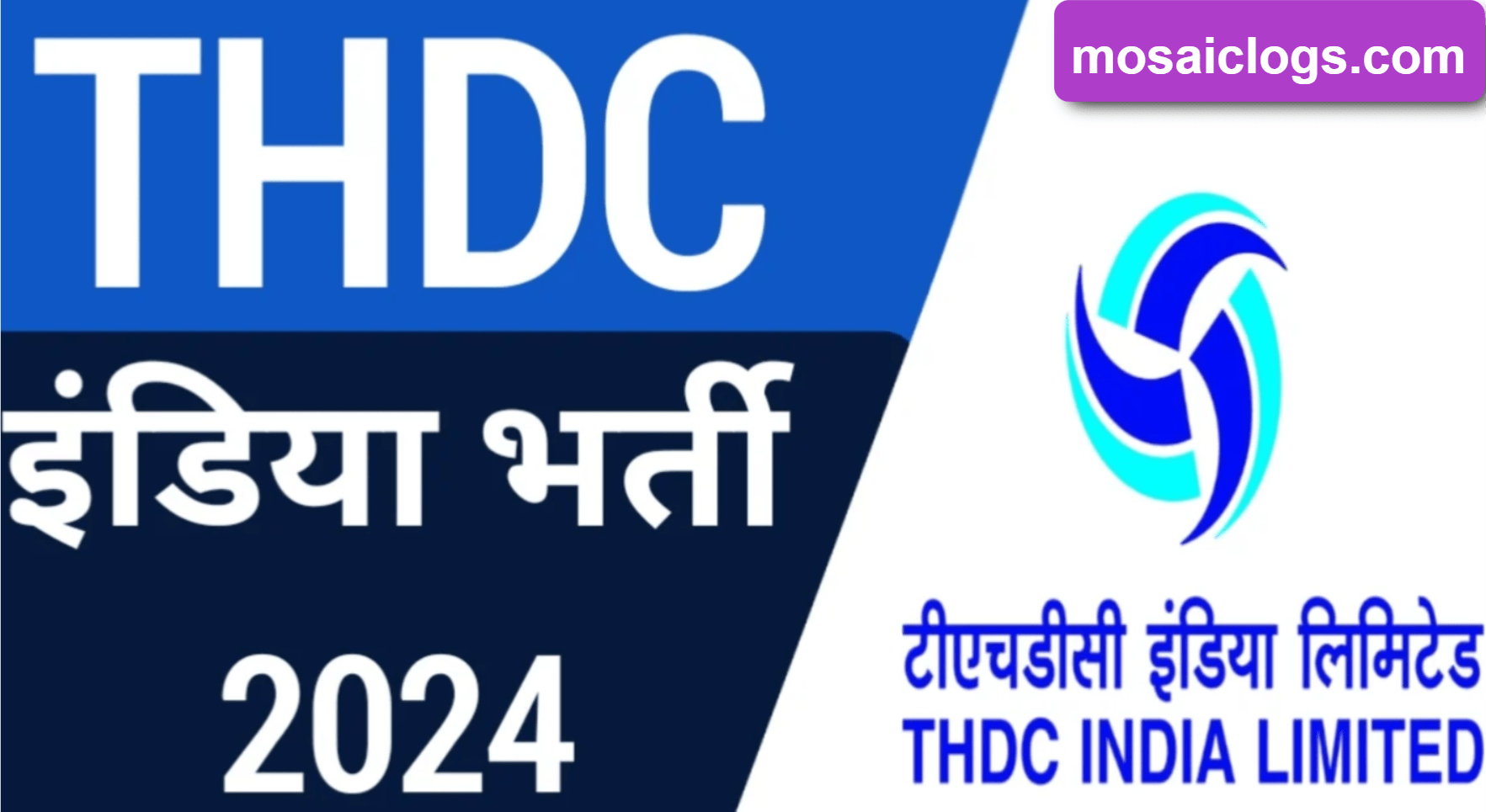 THDCIL Recruitment 2024 Apply Online